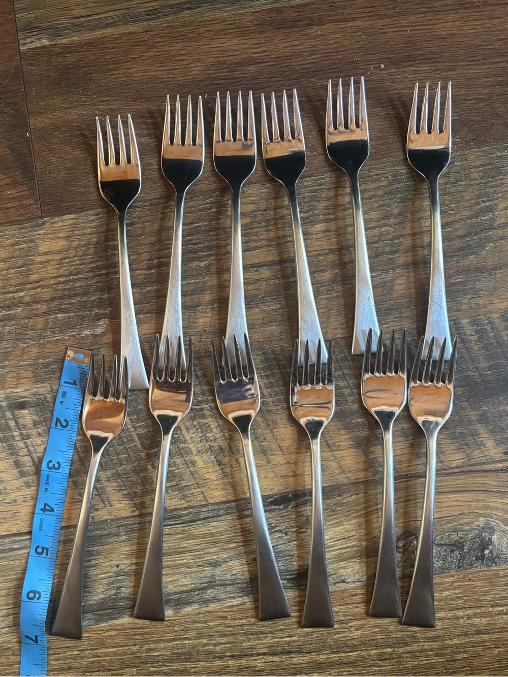 Lot of 12 jeweler silver stainless Germany forks